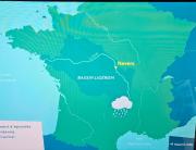 Lage von Nevers - im Loire-Gebiet